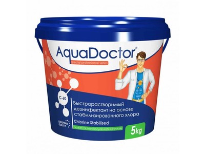 Дезинфектант для бассейна на основе хлора быстрого действия AquaDoctor C-60 5 кг